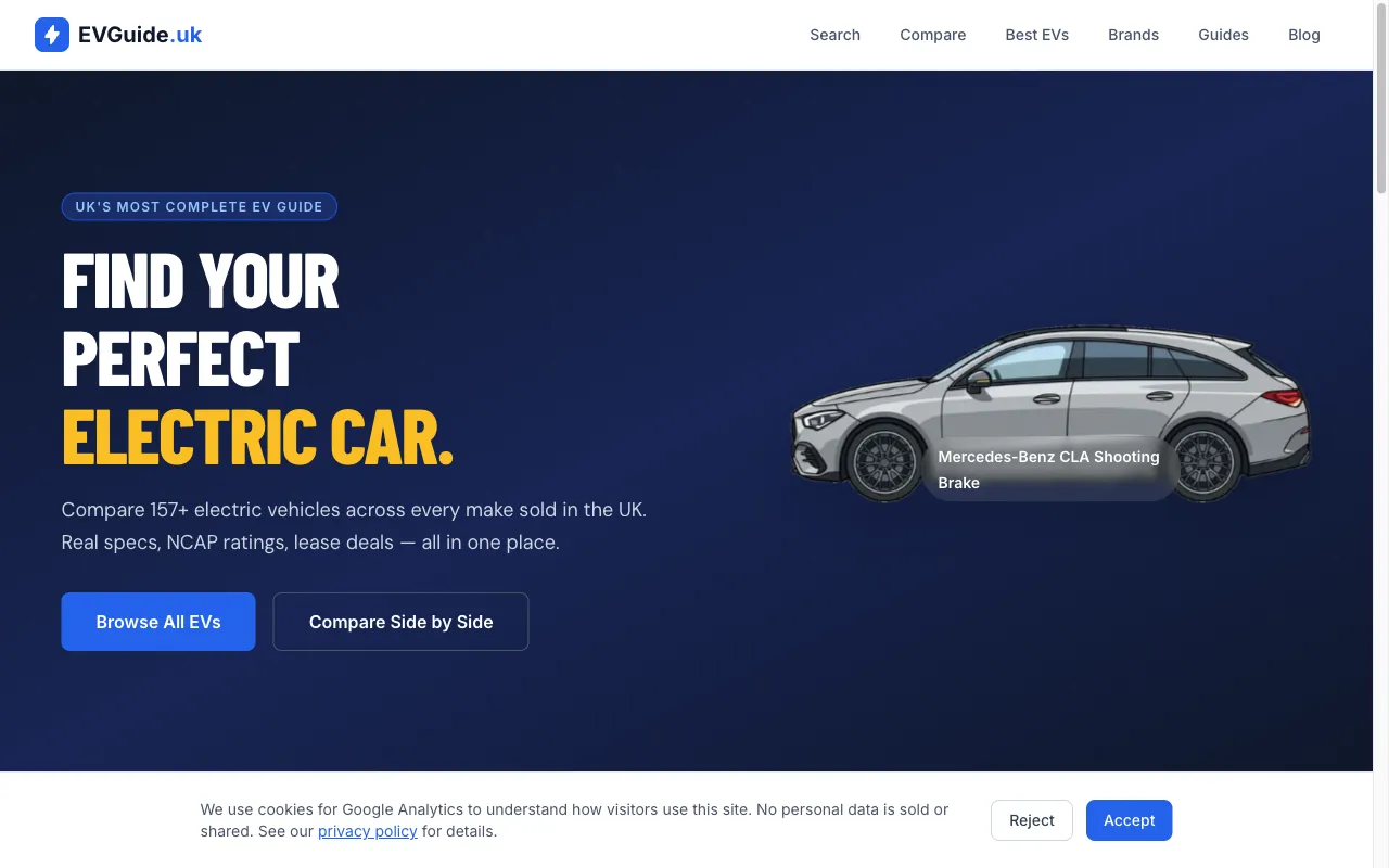 EVGuide.uk electric vehicle comparison guide